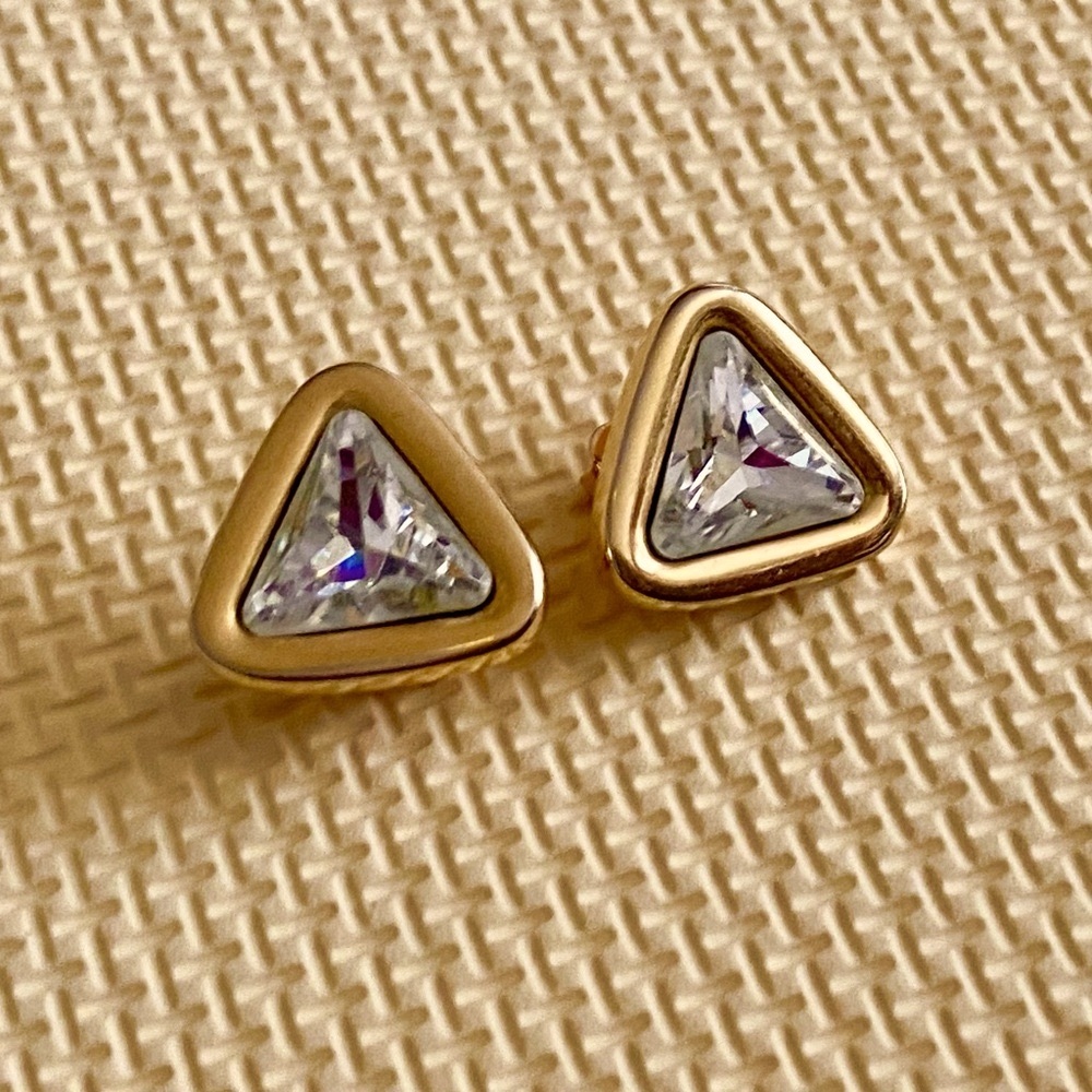 Vtg S.A.L. Trillion Cut Swarovski Studs